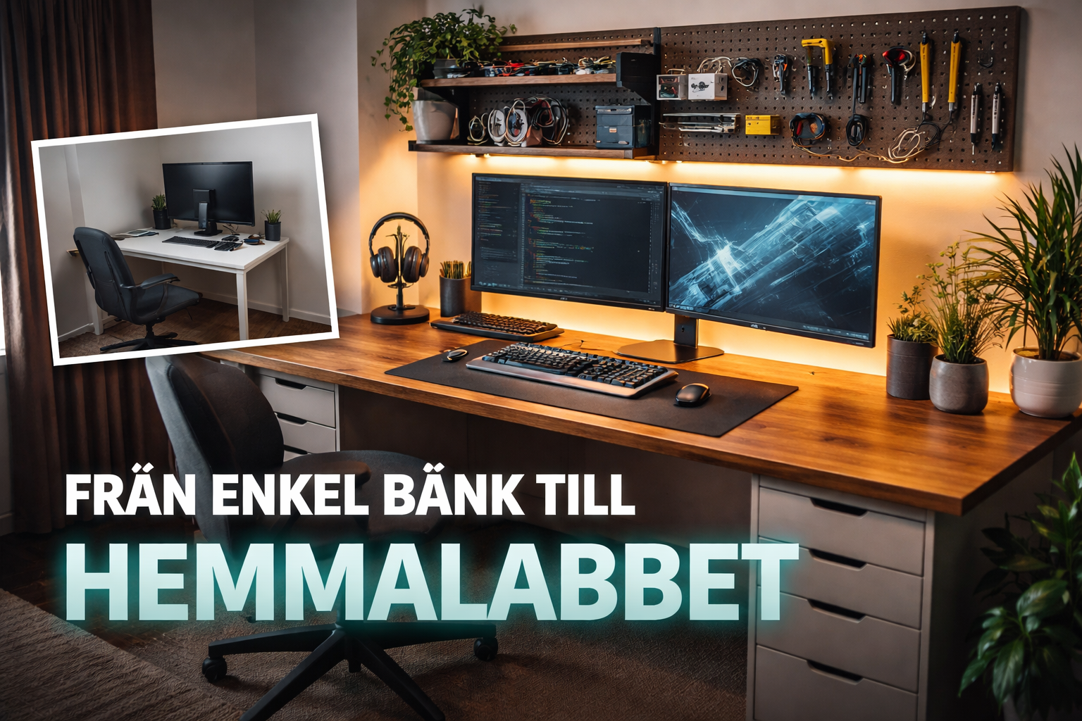 Från ett enkelt skrivbord till början på Hemmalabbet
