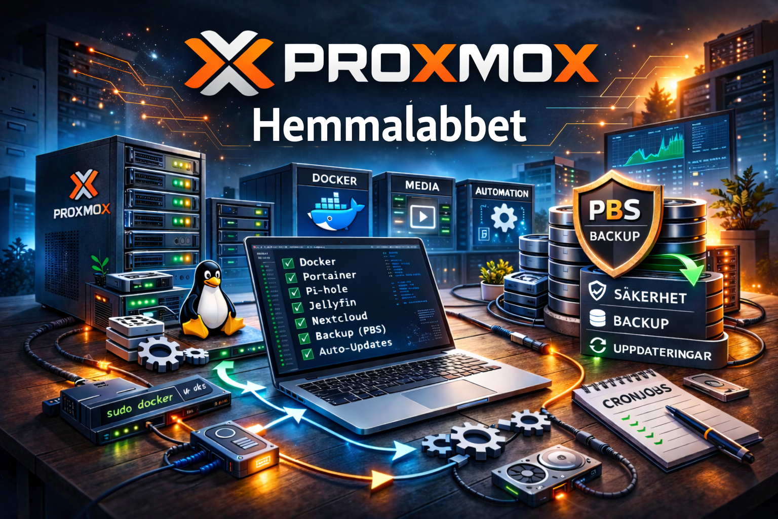 Proxmox LXC – Komplett Homelab Setup